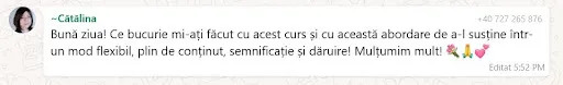 Mesaj de la un participant