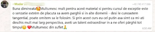 Mesaj de la un participant